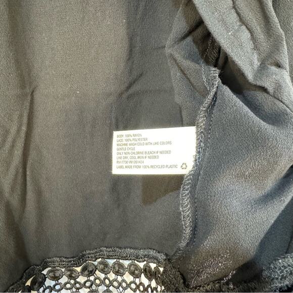 Xhilaration Open Cardigan Rayon Lace Trim Size Medium Whimsigoth Goth Y2K - Picture 4 of 7